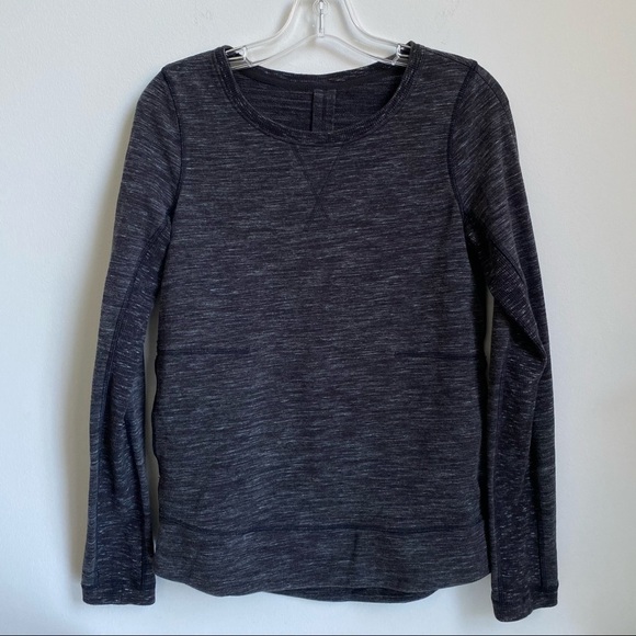 Lululemon French Terry Pullover Heathered Black 4 MINT - Picture 10 of 16